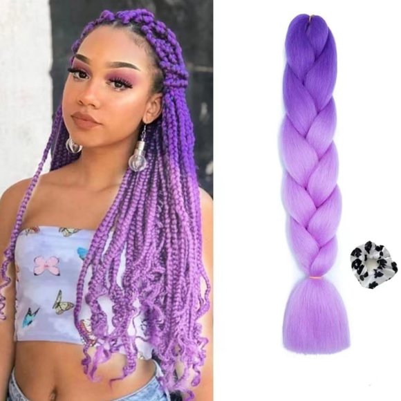 Jumbo Braid 24 Inches Synthetic Hair Ombre - Picture 3 of 6